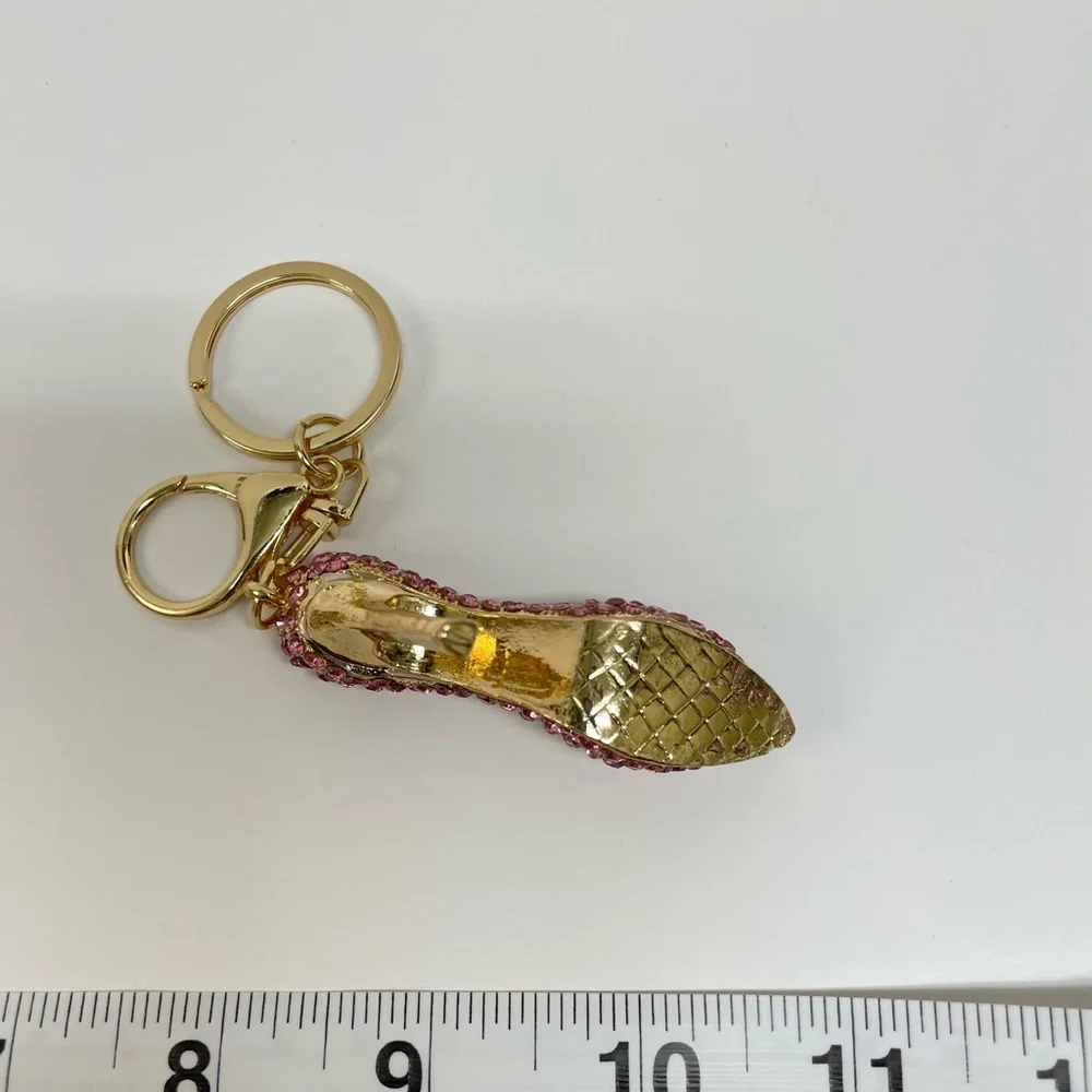 Pink and Gold High Heel Bag Charm